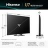 Hisense 75" ULED Mini-LED TV 75U7Q, 4K UHD, VIDAA Smart TV, Hi-View AI Engine, 144Hz Game Mode PRO