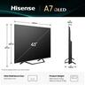 Hisense 43" QLED TV 43A7Q, 4K UHD, VIDAA Smart TV, Dolby Vision-Atmos, AI Smooth Motion