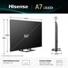Hisense 50" QLED TV 50A7Q, 4K UHD, VIDAA Smart TV, Dolby Vision-Atmos, AI Smooth Motion