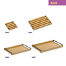 Kela pladanj za posluživanje KIRIL, 43x27,5x4cm bambus crna