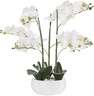 Atmosphera umjetno cvijeće u tegli - orhideja, 65 cm, bijela