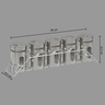 Five držač začina, 5 posuda, 28.5x6.3x9 cm, inox/staklo