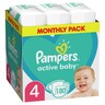 Pampers Active Baby Plus pelene, vel. 4 (9-14kg), 180 kom
