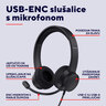 Trust Ayda, slušalice sa mikrofonom, USB, ENC, crne