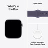 Apple Watch Series 11 GPS + Cellular 46mm Silver Aluminium Case with Purple Fog Sport Band M/L, pametni sat