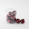 Staklene kuglice 6cm, 12kom, bordo