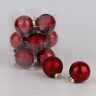 Staklene kuglice 6cm, 12kom, bordo