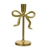 Svijećnjak metal mašna h21cm,  12x8,5cm,  zlatna