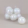 Staklene kuglice 8cm, 8kom, bijela