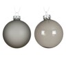 Staklene kuglice 8cm, 4kom, siva