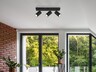 Stropni reflektor ROBBY, 3x GU10, crni