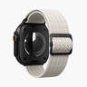 Vonmählen zamjenski remen za Apple Watch 44/45/46/49 mm, Cream Black Woven Loop, One Size
