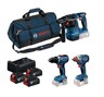 BOSCH Professional set 18V (3 alata) - GSR + GDX + GBH + 3x5.0Ah + GAL 12V/18V-80