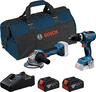 BOSCH Professional set - GSB 18V-65 + GWS 18V-8 + 2x GBA 4.0Ah + GAL 18V-40 + RAF TORBA