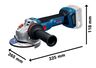 BOSCH Professional aku kutna brusilica GWS 18V-11, 125mm, solo alat, karton