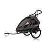 Lionelo Cama dječja kolica i prikolica za bicikl za dvoje djece, Black Onyx