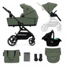 Kinderkraft dječja kolica Yoxi MINK PRO 3u1, Mystic Green