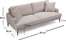 Trosjed PAPIRA bež, Papira 3 Seater - Beige