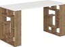 Radni stol, Bijela boja Tamni hrast, Maze - White, Dark Oak