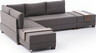 Kutna garnitura na razvlačenje FLY CORNER, lijeva, smeđa, Fly Corner Sofa Bed Left - Brown