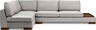 Kutna garnitura TULIP tamno svijetlo siva lijevi kut, Tulip Corner Left Without Pouf - Light Grey