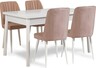 Set stolova i stolica (6 komada), Bijela boja Kamen, Costa 0900 - 2 B