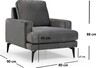 Fotelja wing PAPIRA antracit, Papira Armchair - Anthracite