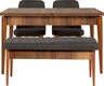 Set stolova i stolica (4 komada), Orah Antracit, Vina 1053 - Anthracite, Walnut