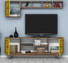 TV jedinica, Ayla - Walnut, Yellow
