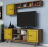 TV jedinica, Ayla - Walnut, Yellow