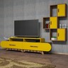 TV jedinica, Flora S - Walnut, Yellow