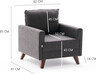 Sofa, Antracit, Bella Armchair - Anthracite