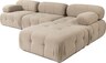 Kutna garnitura Doblo 3 Seater with Pouffe ( L1-O1-1R-Pouffe) - Peach