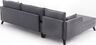 Kutna garnitura, Sivo, Bella Corner Sofa Left 1