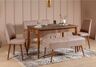 Set stola i stolica (5 komada), Vina 0900 - 4 - Walnut, Stone