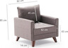 Sofa, Smeđa, Bella Armchair - Brown