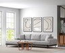Trosjed Doblo 3 Seater ( L1-Pouffe-1R) - Cream Bouclette