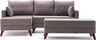 Kutna garnitura na razvlačenje, Smeđa, Bella Mini Corner Sofa Left - Brown