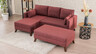 Kutna garnitura na razvlačenje, Bordo crvena, Bella Corner Sofa Left 2 - Claret Red