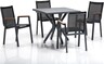 Set vrtnih stolova i stolica (5 komada), siva crna boja, Samara Bahçe Masa Takımı - 1