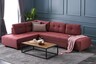 Kutna garnitura na razvlačenje, Bordo crvena, Manama Corner Sofa Bed Left - Claret Red