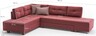 Kutna garnitura na razvlačenje, Bordo crvena, Manama Corner Sofa Bed Left - Claret Red