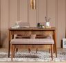 Komplet za blagovaonicu, stol, 2 stolice i klupa VINA WALNUT, Vina - Walnut