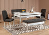 Set stolova i stolica (5 komada), Bijela boja Antracit, Vina 1053 - Anthracite, White