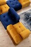 Tabure, Plava, Bubble Pouffe - Velvet Blue