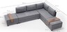 Kutna garnitura na razvlačenje BELLA SOFT, desna, siva, Fly Corner Sofa Bed Right- Grey