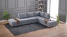 Kutna garnitura na razvlačenje BELLA SOFT, desna, siva, Fly Corner Sofa Bed Right- Grey
