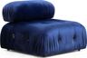 Kutna garnitura, Baršunasto plava, Bubble Velvet Blue L1-O1-1R-PUF