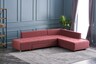 Kutna garnitura na razvlačenje, Bordo crvena, Manama Corner Sofa Bed Right - Claret Red