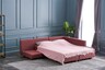 Kutna garnitura na razvlačenje, Bordo crvena, Manama Corner Sofa Bed Right - Claret Red